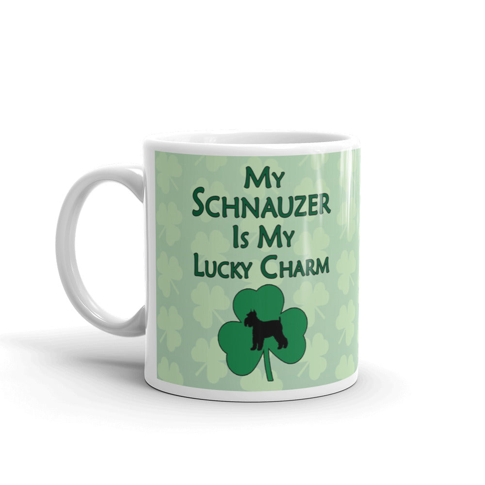 Schnauzer Gift My Schnauzer is my Lucky Charm Coffee Tea Ceramic Mug/Cup
