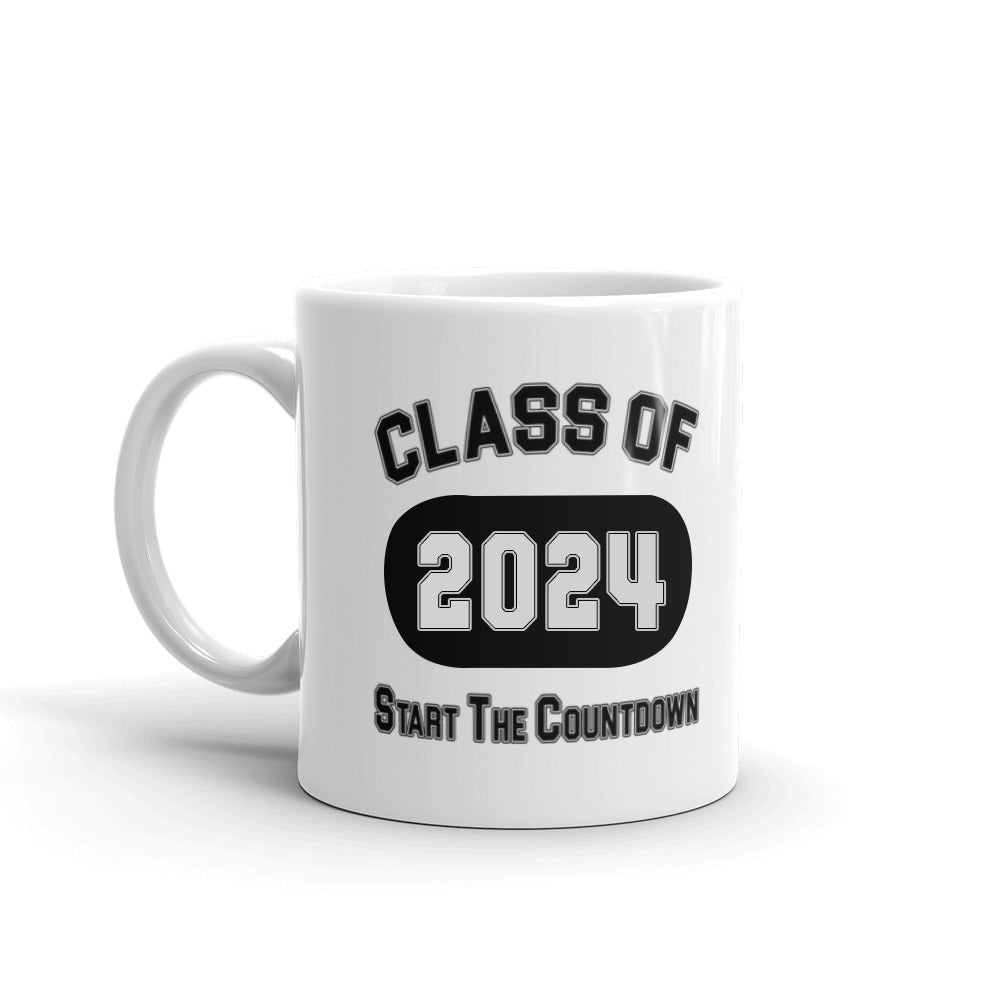 Class of 2024 Graduation School Start The Countdown Coffee Tea Ceramic Mug/Cup