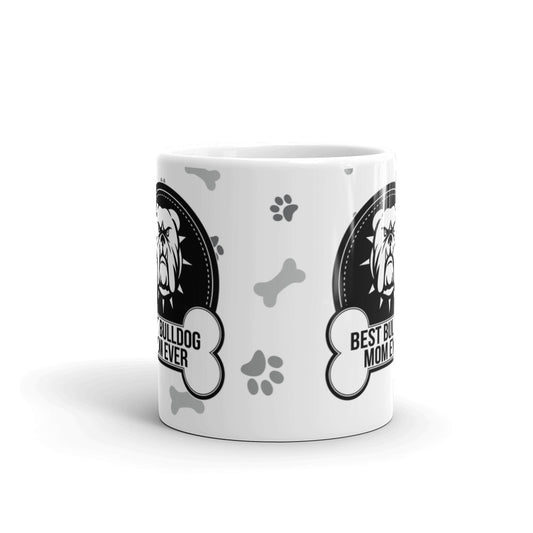 Dog Owner Gifts Best Bulldog Mom Ever Paw Pattern Coffee Mug