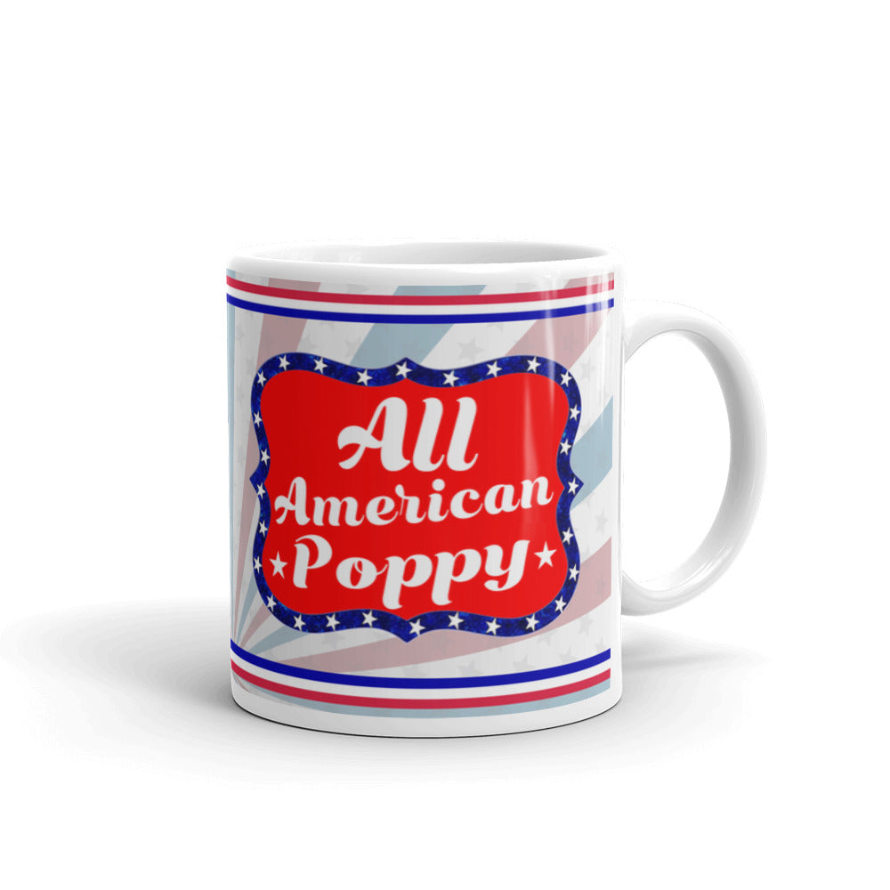 All American Poppy Patriotic Gifts Fourth of July Coffee Mug
