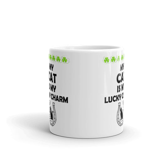 Cat Lover Gift My Cat is my Lucky Charm Kitten Coffee Mug