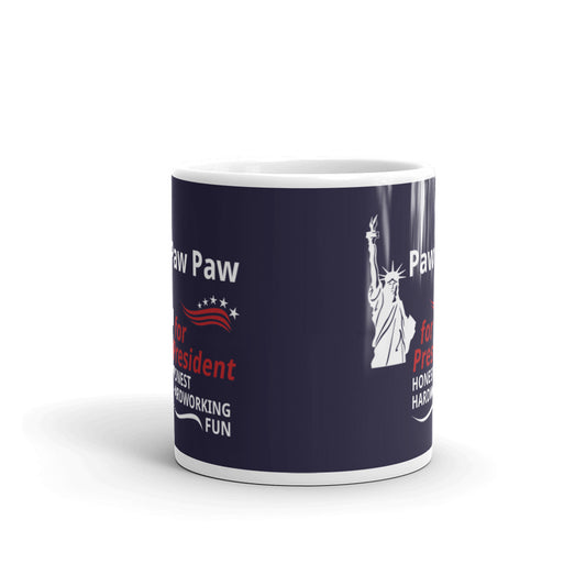 Grandpa Gifts Paw Paw for President Statue of Liberty Patriot Coffee Mug