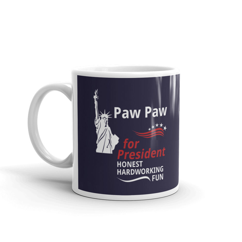 Grandpa Gifts Paw Paw for President Statue of Liberty Patriot Coffee Mug
