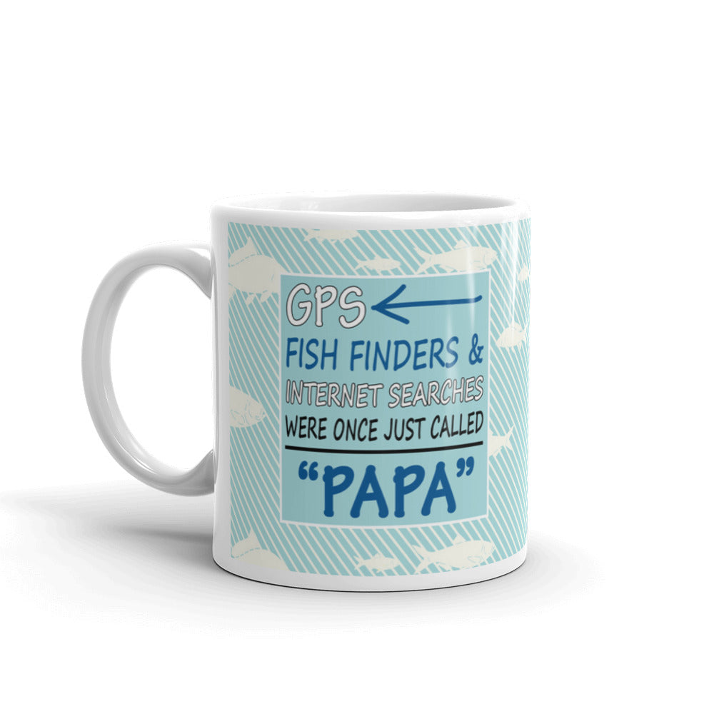 GPS Fish Finders Internet Searches Were Once Just Called PAPA Coffee Mug