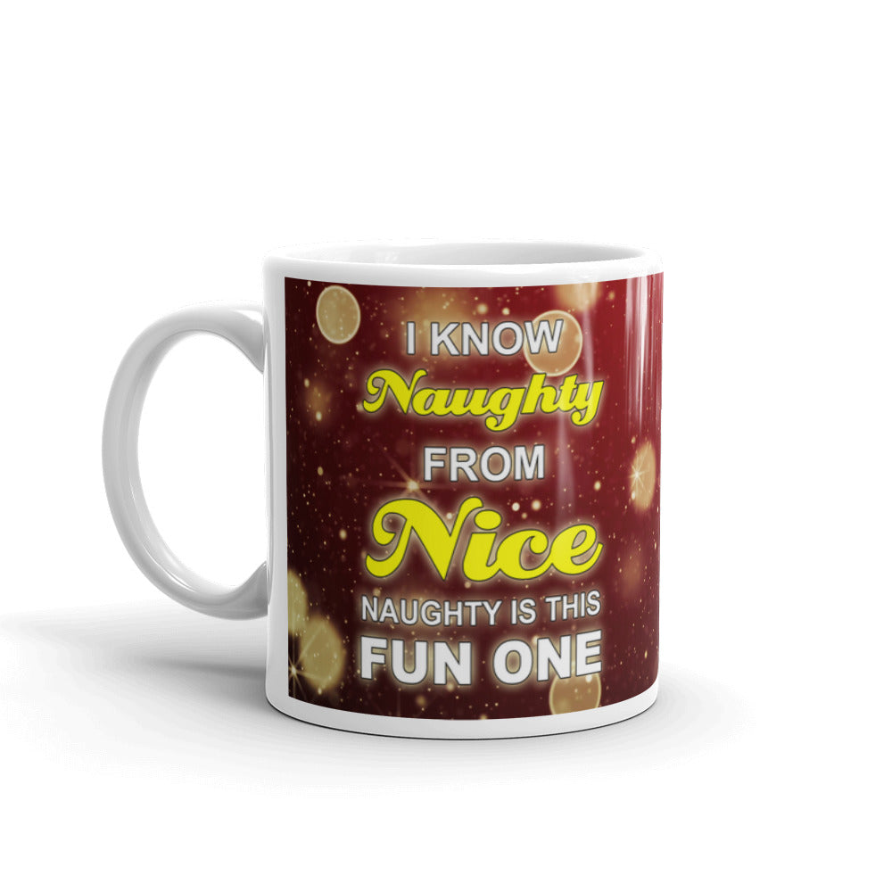 I Know Naughty From Nice Christmas Secret Santa Gift Coffee Mug