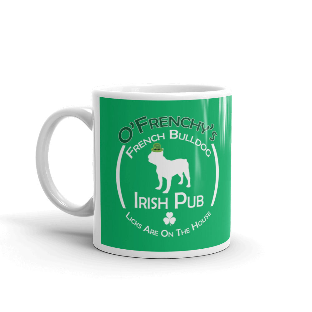 O'Frenchy's French Bulldog Irish Pub Dog Gift Coffee Ceramic Mug