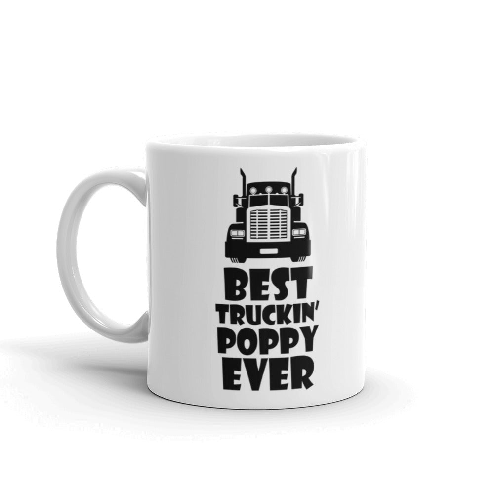 Best Truckin Poppy Ever Truck Driver Gift Coffee Ceramic Mug