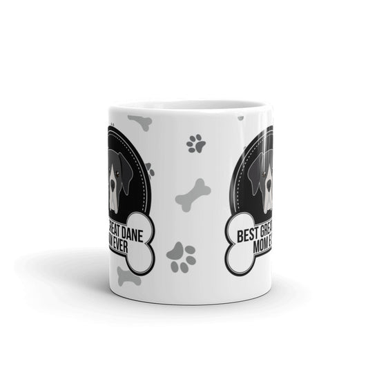 Best Great Dane Mom Ever Paw Pattern Dog Gift Coffee Ceramic Mug