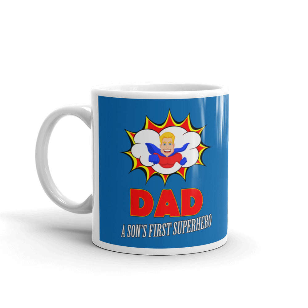 Dad A Son's First Superhero Gift For Friend Dad Coffee Tea Ceramic Mug/Cup