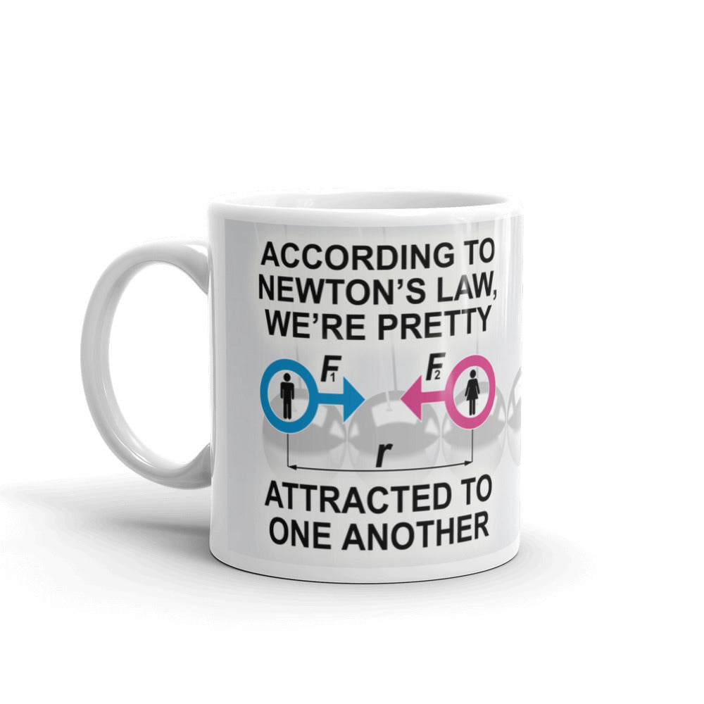According To Newton's Law We're Pretty Funny Gift Mug Coffee Tea Ceramic Mug/Cup