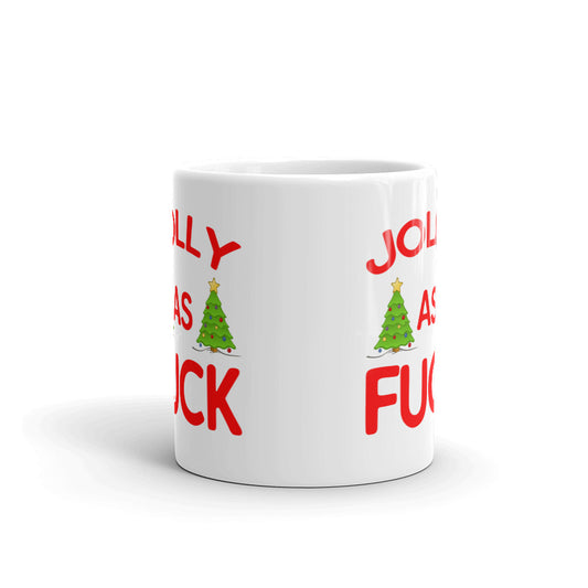 Jolly As Fuck Merry Christmas Funny Gift Mug Coffee Tea Ceramic Mug/Cup