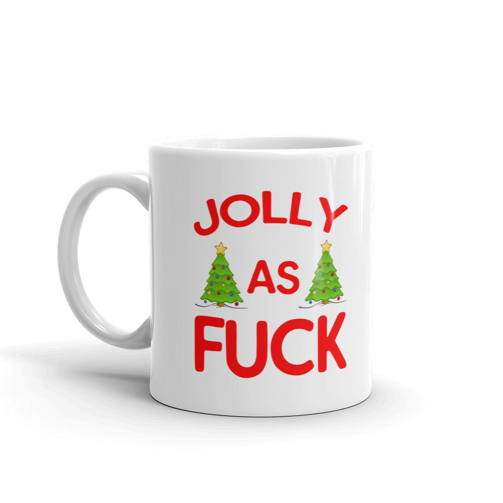 Jolly As Fuck Merry Christmas Funny Gift Mug Coffee Tea Ceramic Mug/Cup