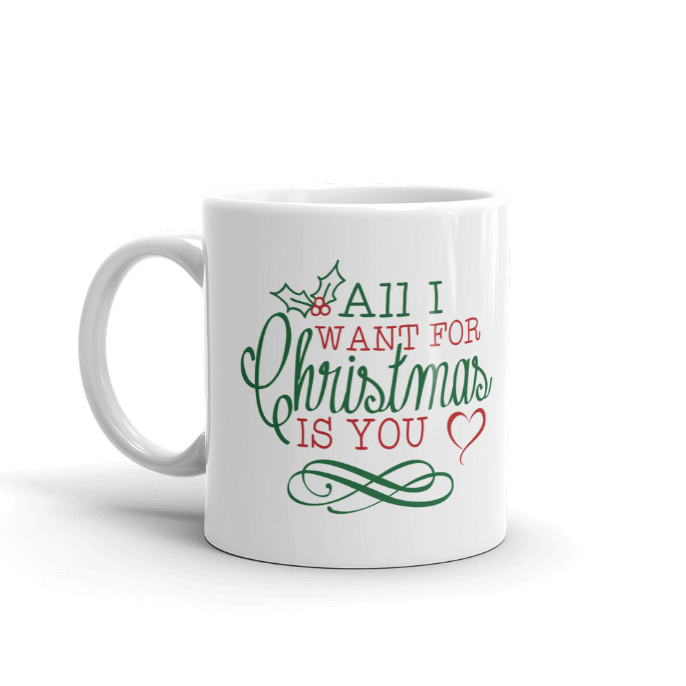 All I Want For Merry Christmas Is You Funny Gift Mug Coffee Tea Ceramic Mug/Cup