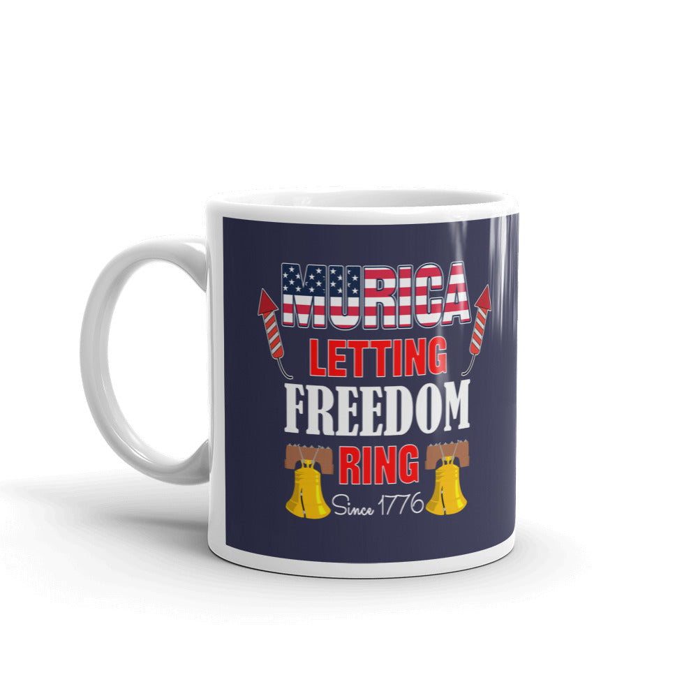 Murica Letting Freedom Ring Since 1776 Gift Coffee Ceramic Mug/Cup