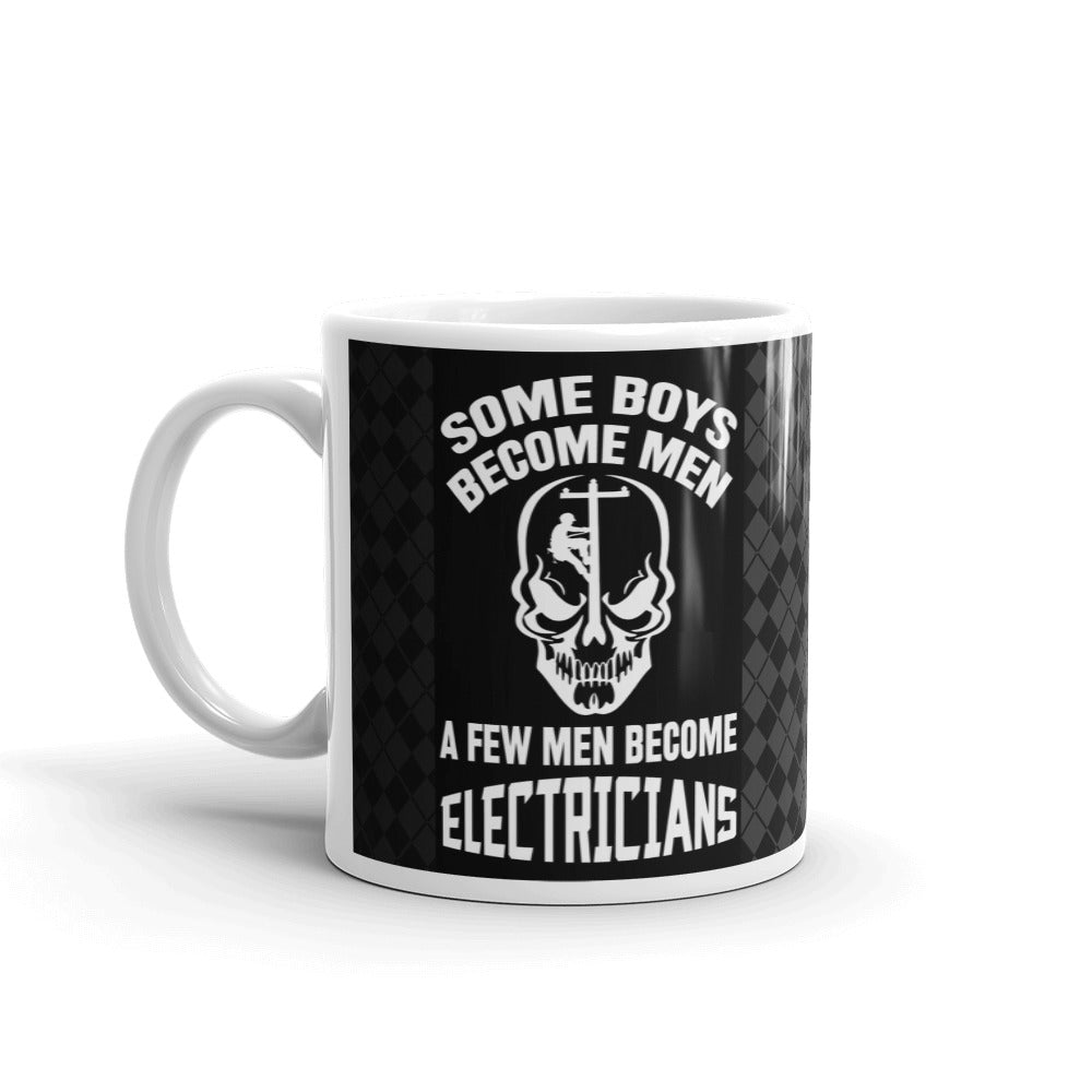 Some Boys Become Men A Few Men Become Electrician Gift Coffee Ceramic Mug/Cup