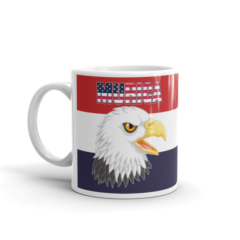 Murica Bald Eagle 4th of July USA Pride American Gift Coffee Ceramic Mug/Cup