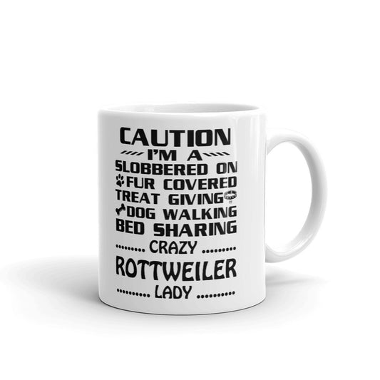 Dog Gifts for Women Crazy Rottweiler Lady Dog Mom Dog Owner Coffee Mug Tea Cup