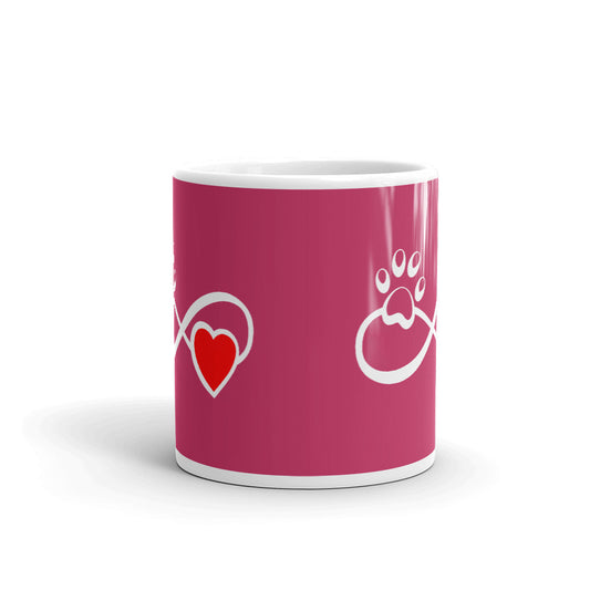Dog Cat Infinite Love Infinity Symbol Paw Prints Pet Owner Coffee Mug Tea Cup