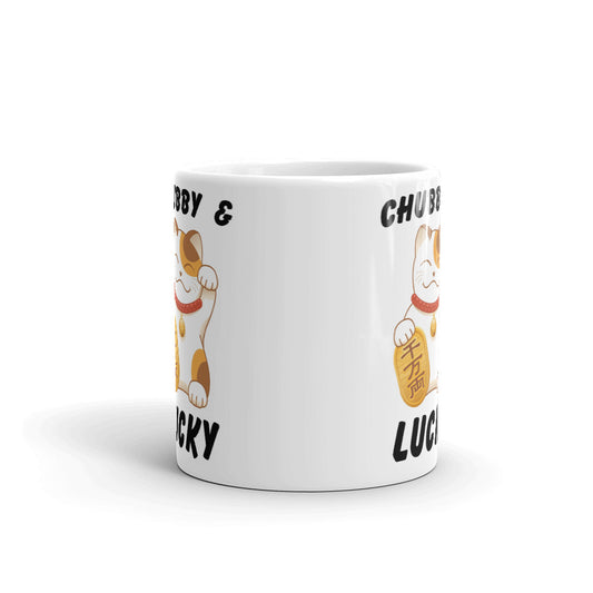 Chubby & Lucky Print Unique Cup Gift Coffee Tea Ceramic Mug