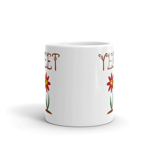 Yeet Flower Beautiful Unique Cup Gift Coffee Tea Ceramic Mug