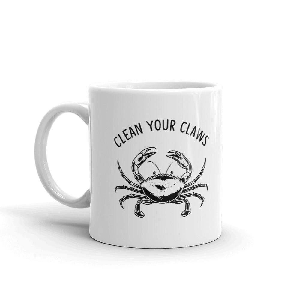 Clean Your Clams Unique Cup Gift Coffee Tea Ceramic Mug