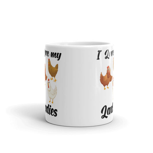 I Love My Ladies Rooster Coffee Mug Gift for Chicken Lovers Ceramic Mug