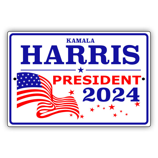 kamala Harris President 2024 Aluminum Metal Sign Sign Fever