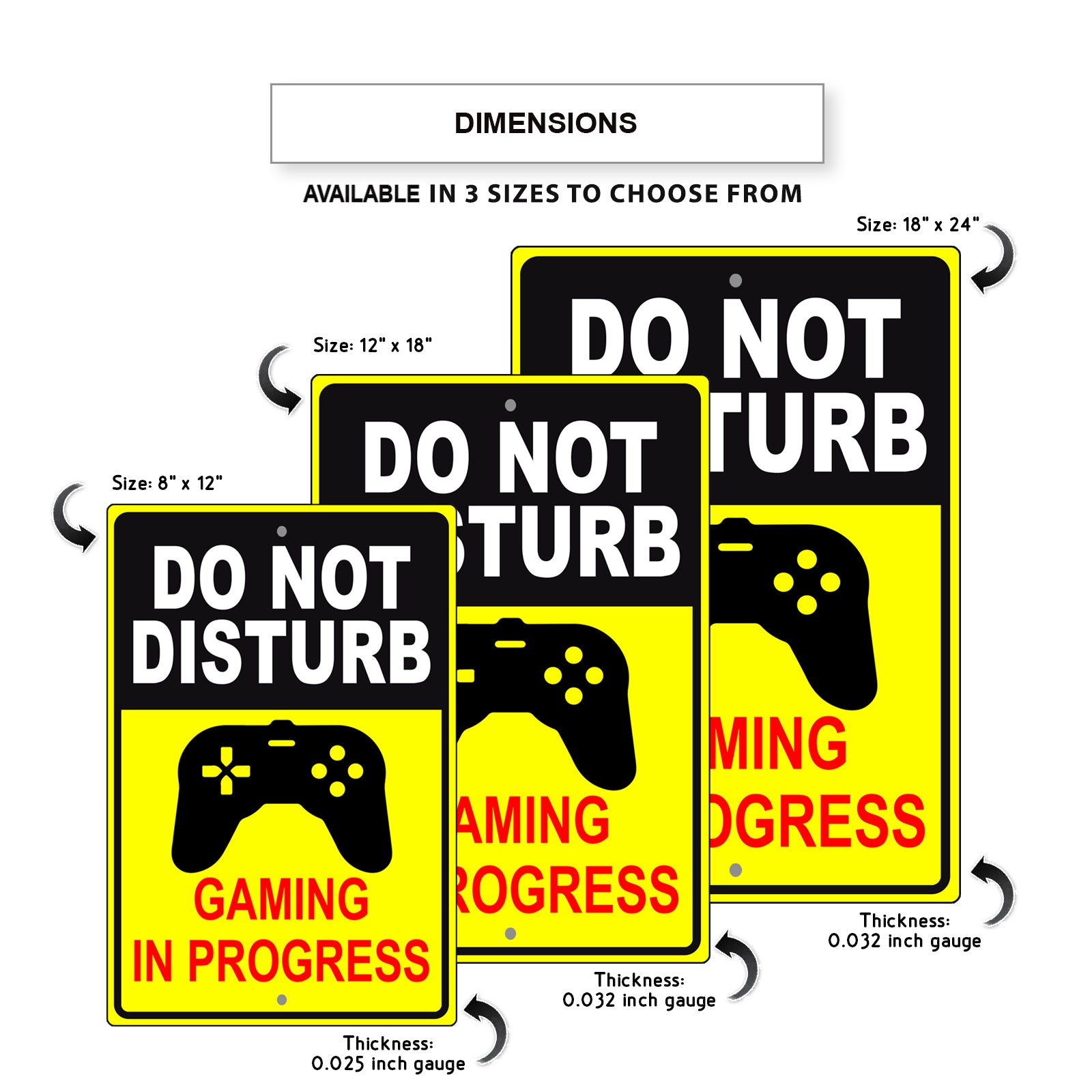 Do not disturb gaming in progress aluminum metal sign