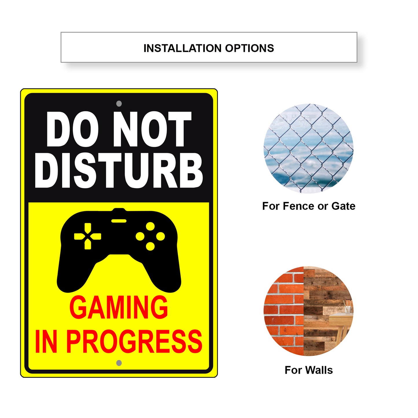 Do not disturb gaming in progress aluminum metal sign