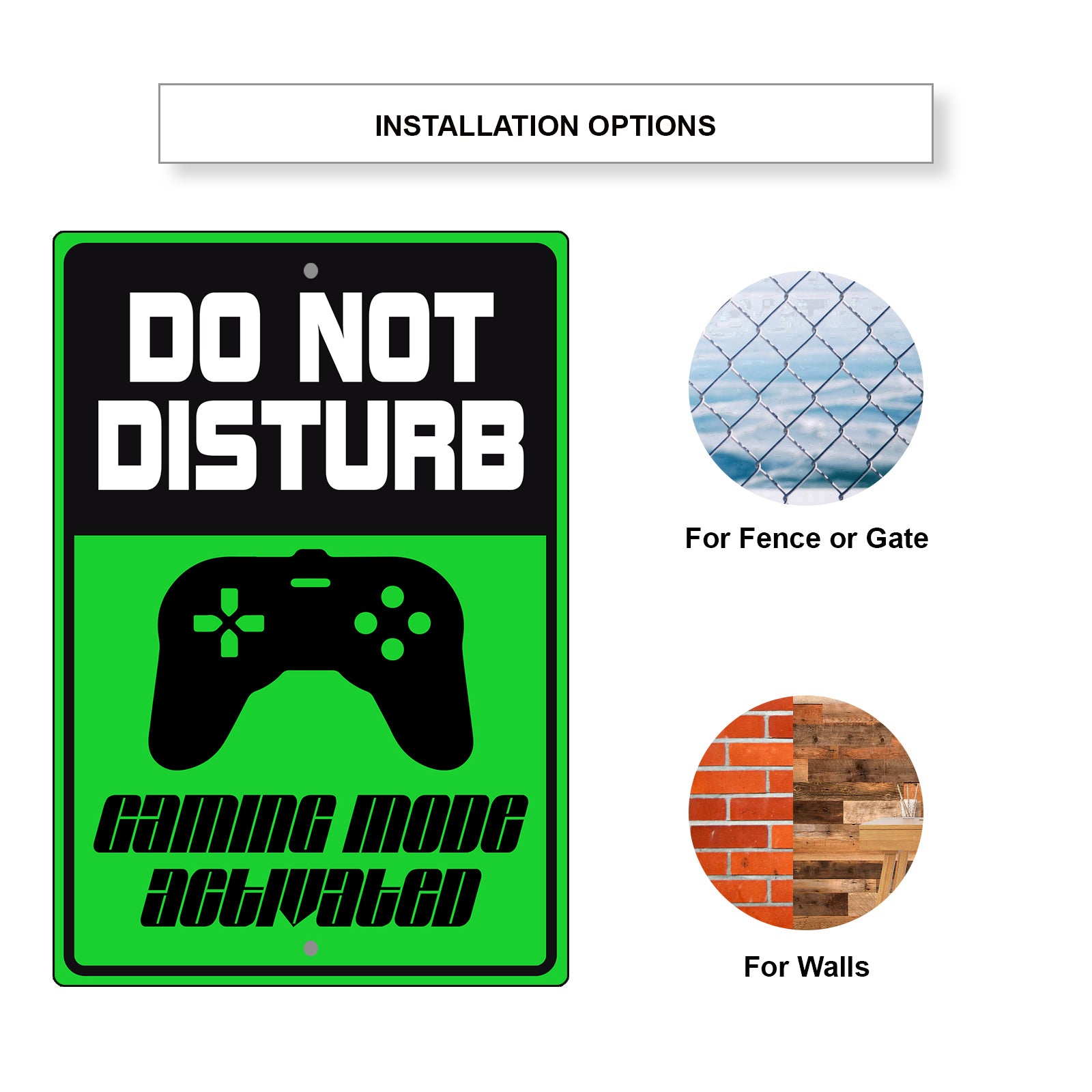 Do not disturb gaming mode activated aluminum metal sign