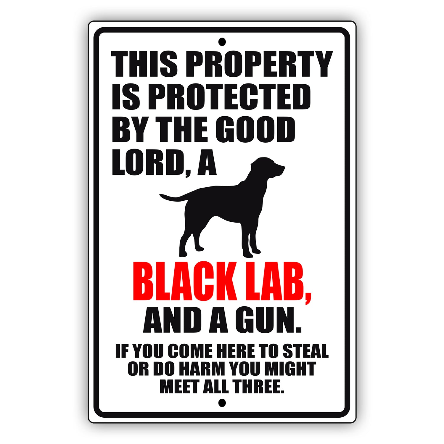 Black Lab Dog Breed Signs