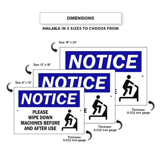 Notice-Please-Wipe-Down-Machines-Before-And-After-Use-Aluminum-Metal-Sign