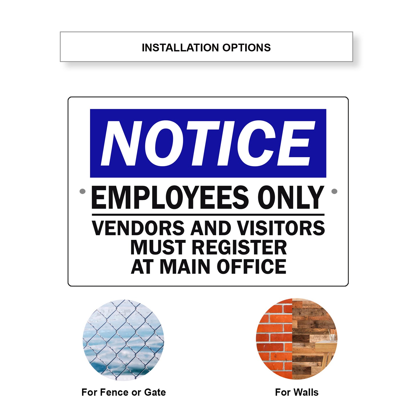 Notice-Employees-Only-Aluminum-Metal-Sign