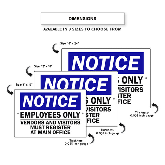 Notice-Employees-Only-Aluminum-Metal-Sign