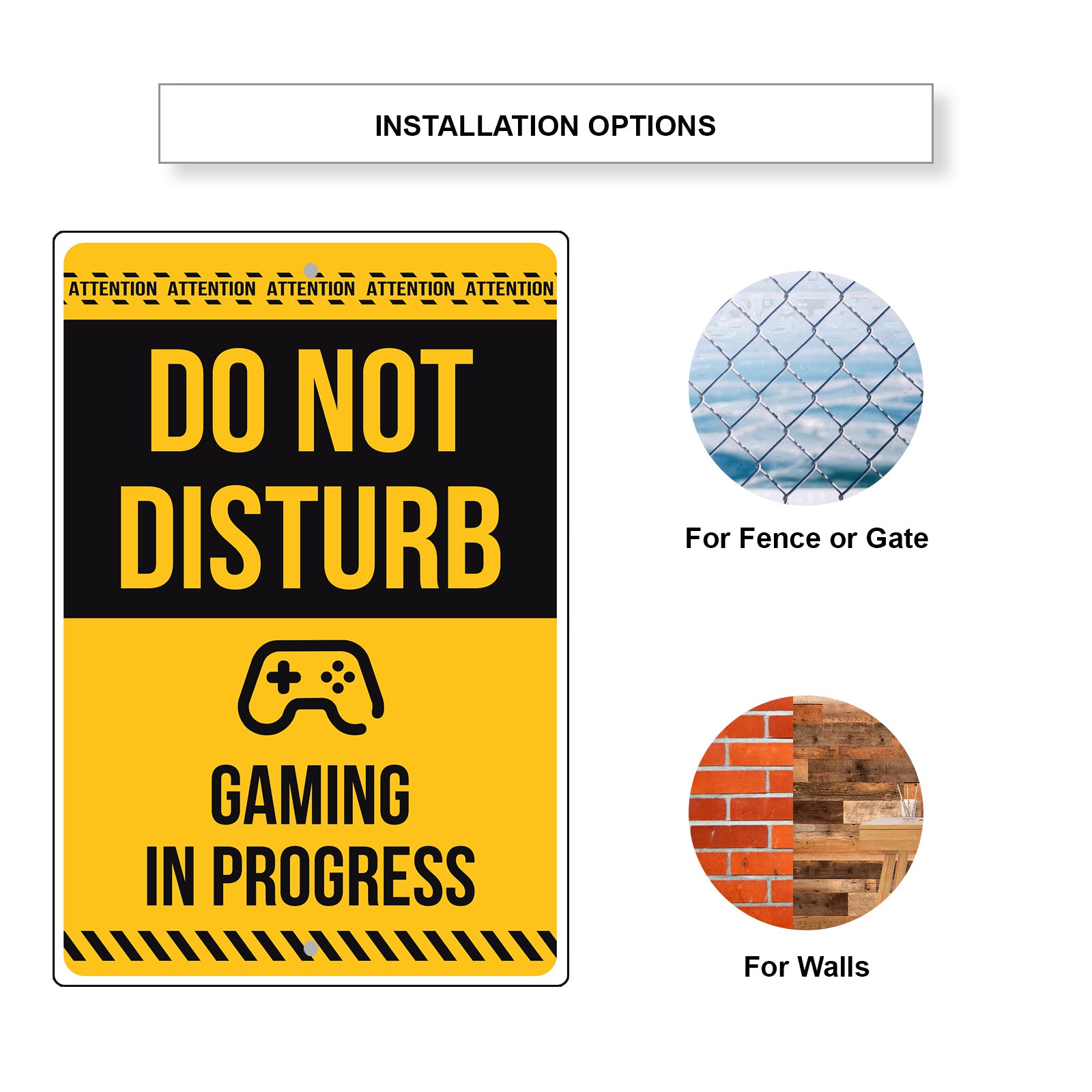 Do Not Disturb Gaming In Progress Aluminum Metal Sign