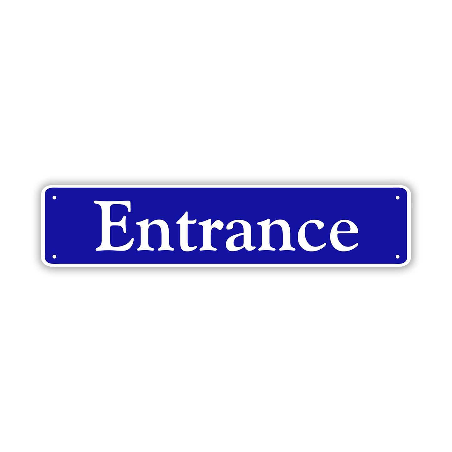 Entrance Aluminum Street Sign Blue