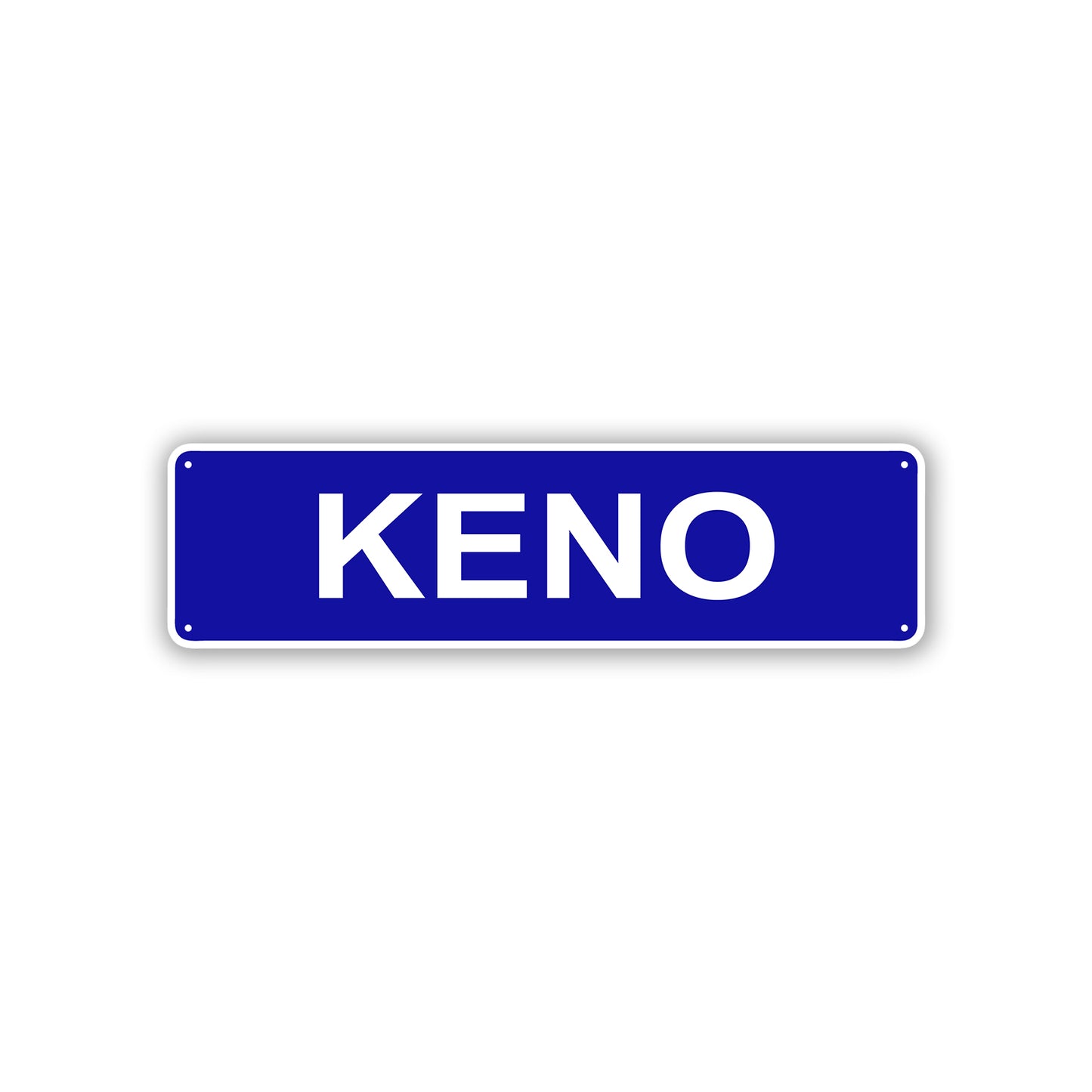 Keno Aluminum Street Sign Blue