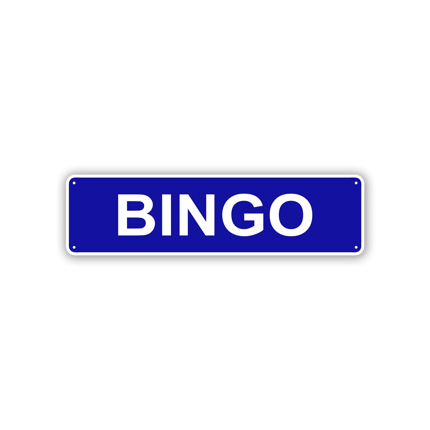 Bingo Aluminum Street Sign Blue