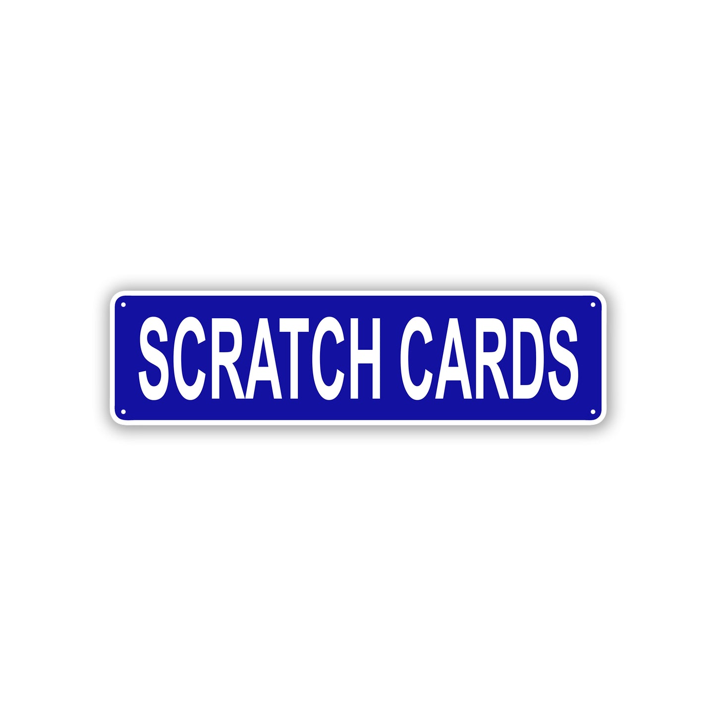 Scratch Cards Aluminum Street Sign Blue