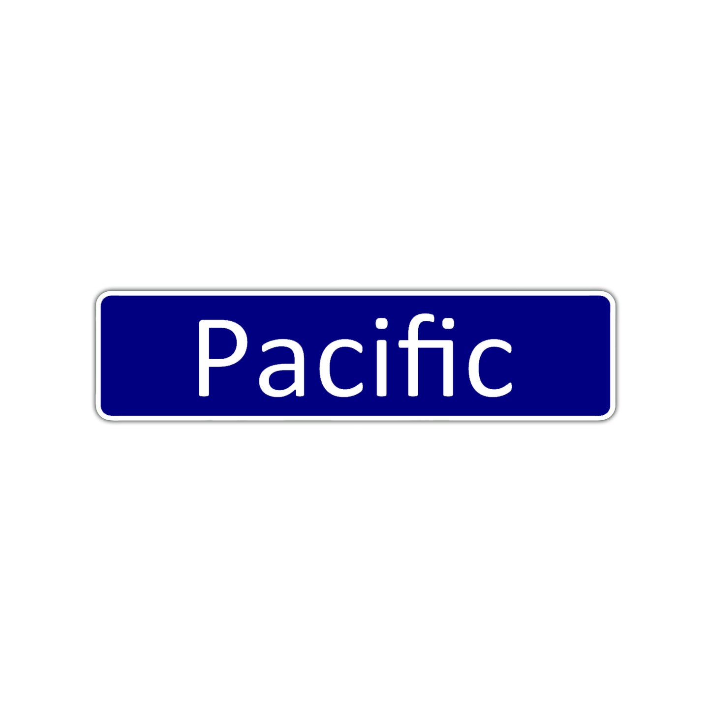 Pacific Aluminum Street Sign Blue