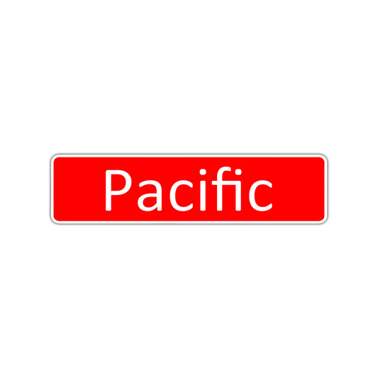 Pacific Aluminum Street Sign Red