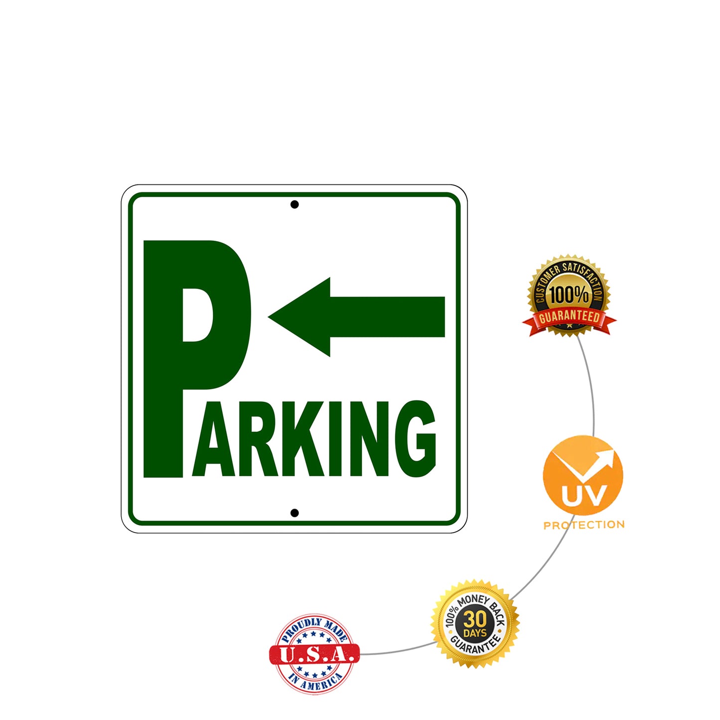 Parking Left Side Reserved Parking Metal Sign Protection