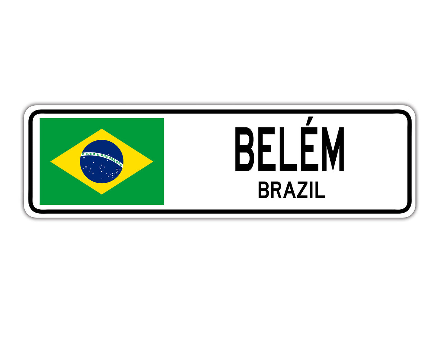 Belem Brazil Country City Flag Aluminum Metal Sign