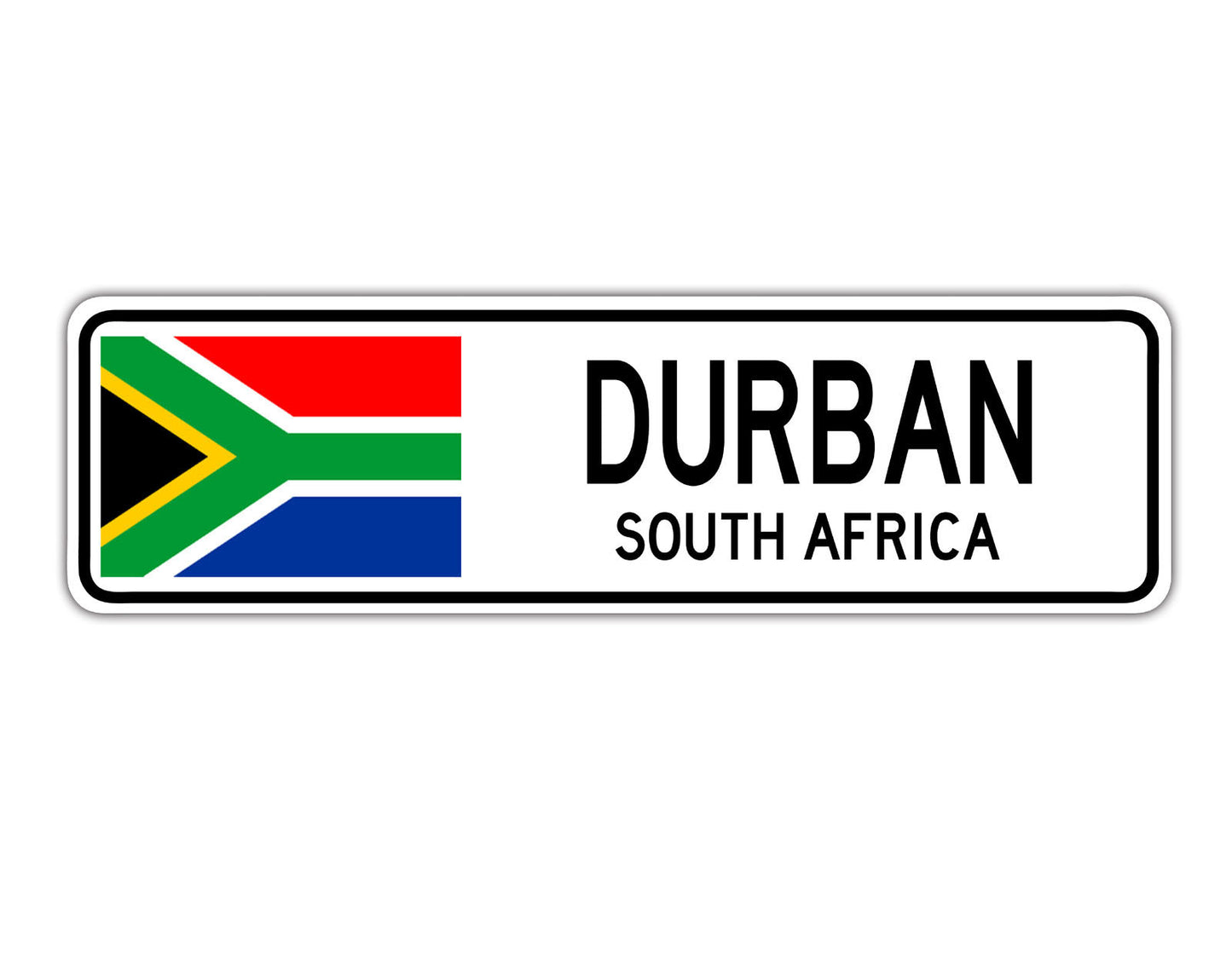 Durban South Africa Country City Flag Aluminum Metal Sign