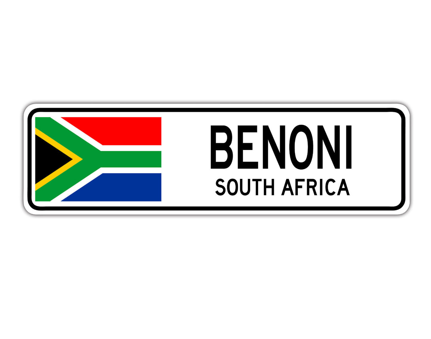 Benoni South Africa Country City Flag Aluminum Metal Sign