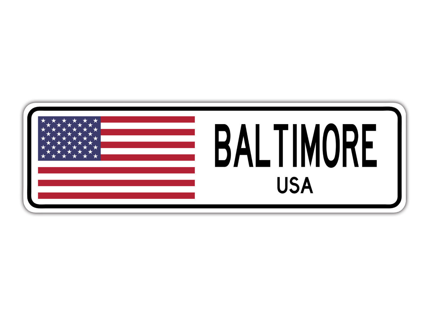 Baltimore USA Country City Flag Aluminum Metal Sign