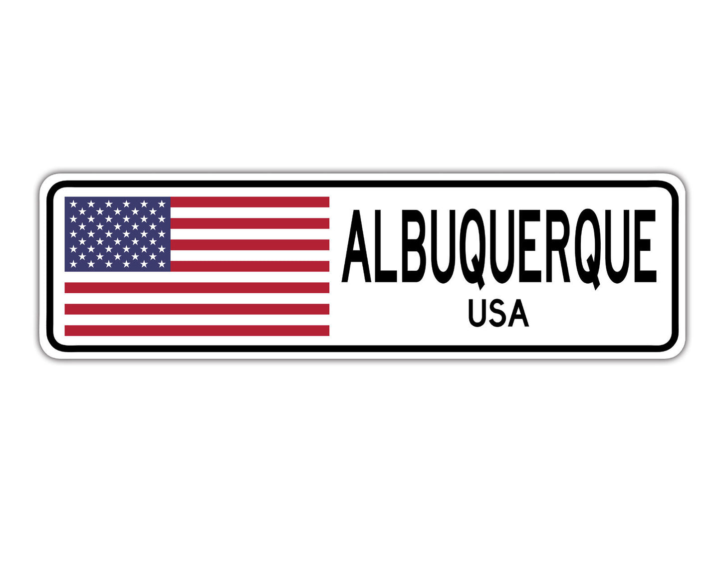 Albuquerque USA Country City Flag Aluminum Metal Sign