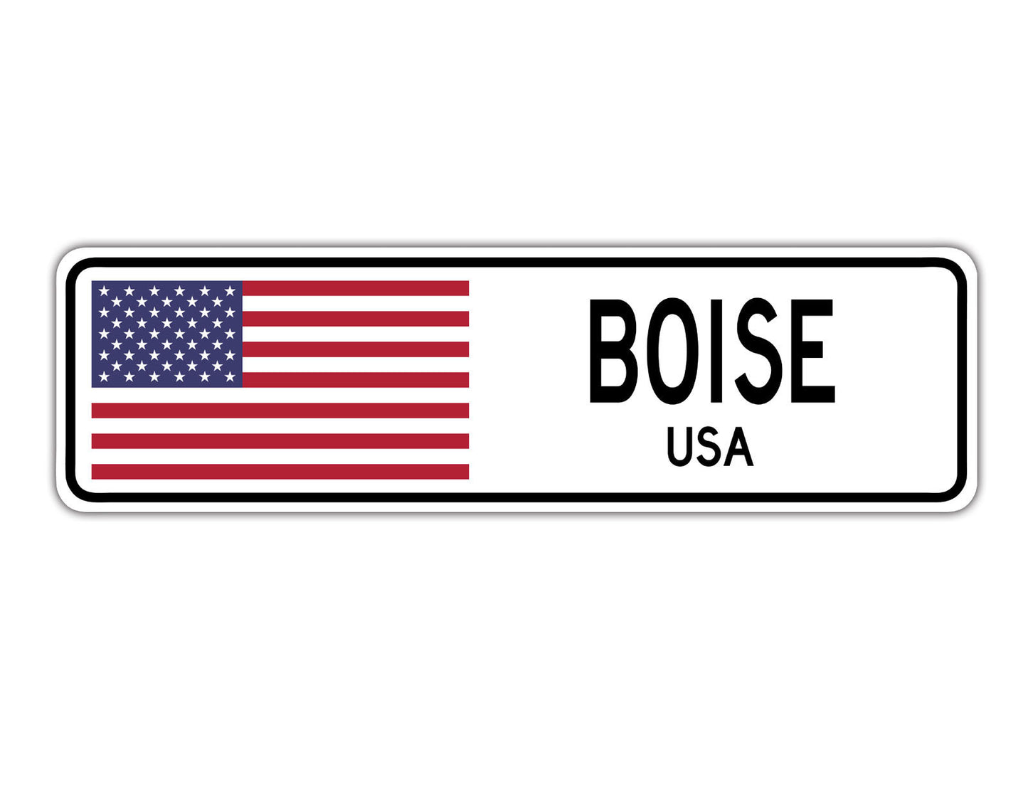 Boise USA Country City Flag Aluminum Metal Sign