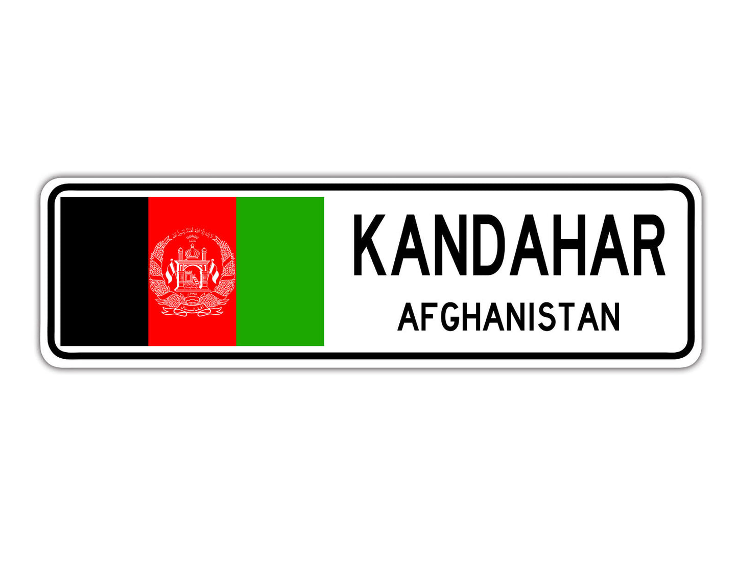 Kandahar Afghanistan Country City Flag Aluminum Metal Sign