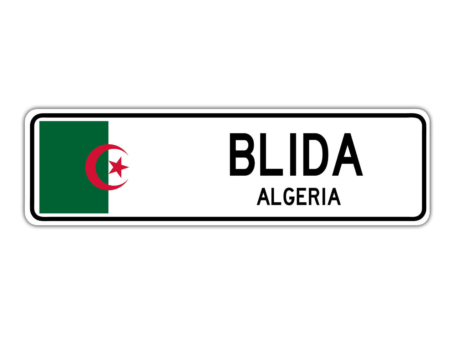 Blida Algeria Country City Flag Aluminum Metal Sign